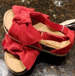 Zara Baby Red Leather Sandals, toddler size 6